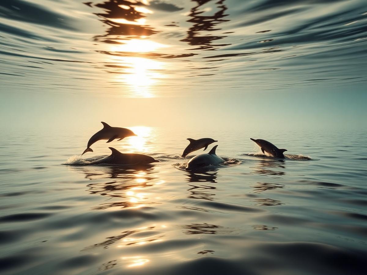 Wild dolphins in the Lovina sea