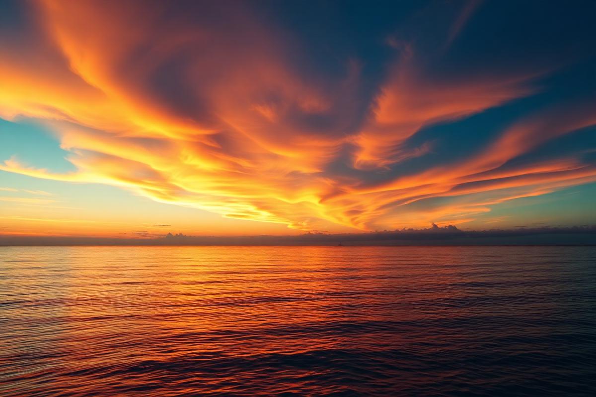 Sunrise over the ocean in Bali